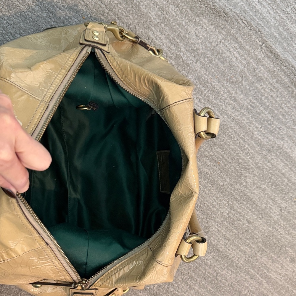 Coach Tan Patent Leather Satchel - Picture 5 of 6